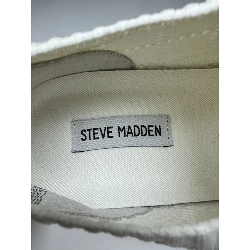 Steve Madden Branson BRAN08S1 Sneakers Womens 10 M White Low Top Slip On Shoes